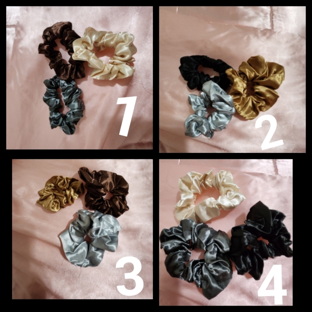3satin ScrunchiesLet me know what no/ color  combo you want